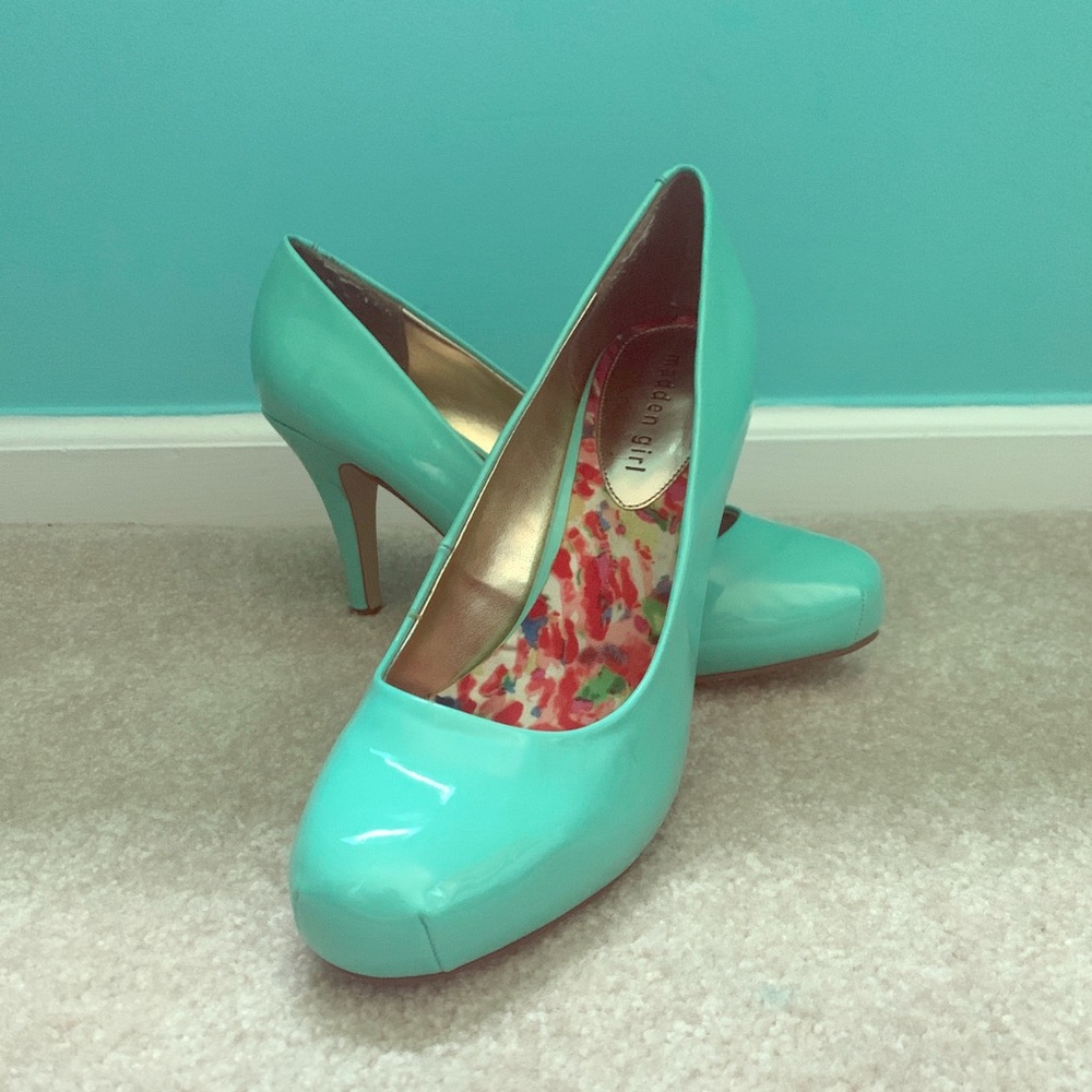 Madden Girl Teal Heels!
